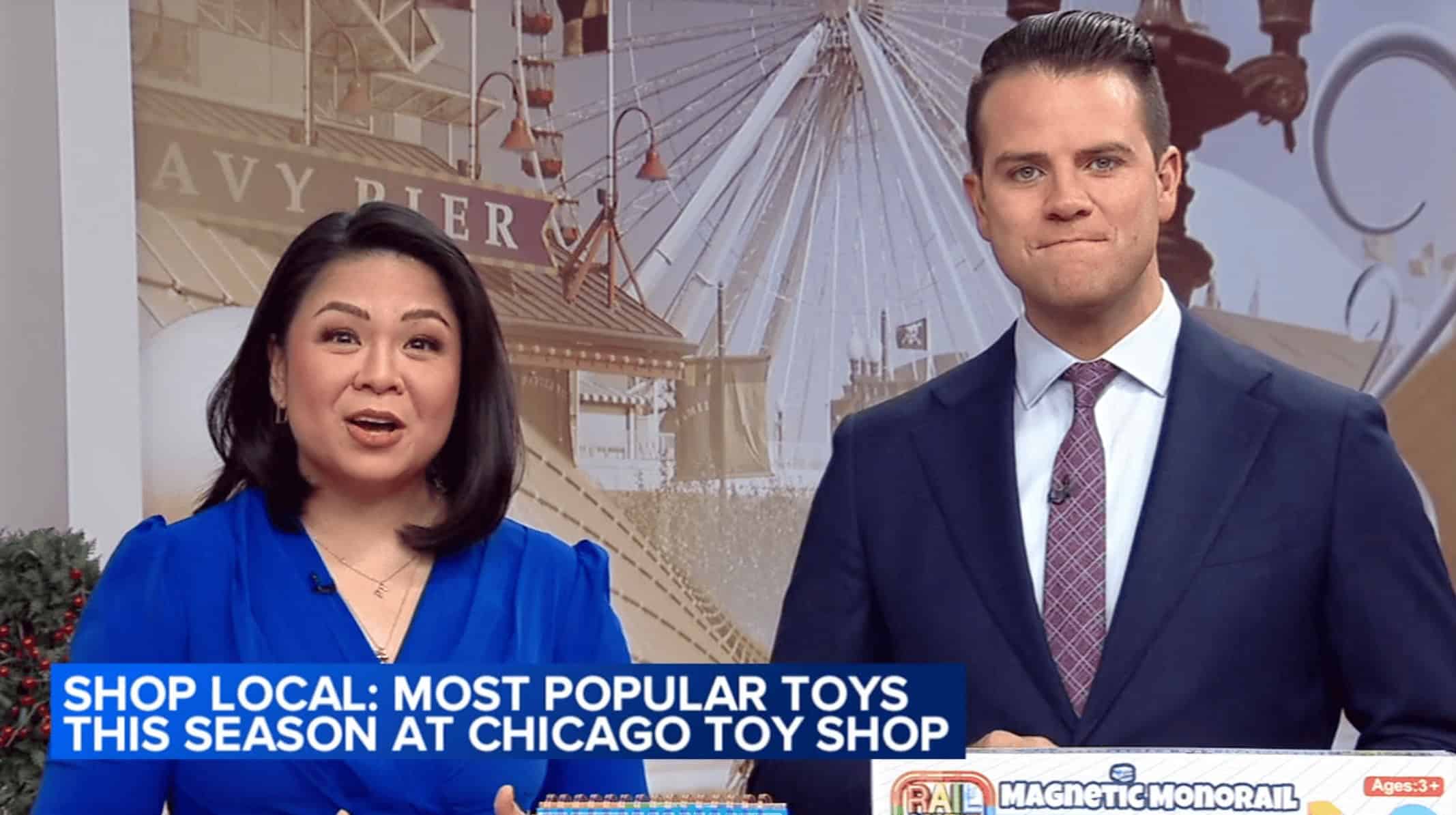 News Anchors discuss popular toys at Chicago Toy Shop for 2025 Holiday Season