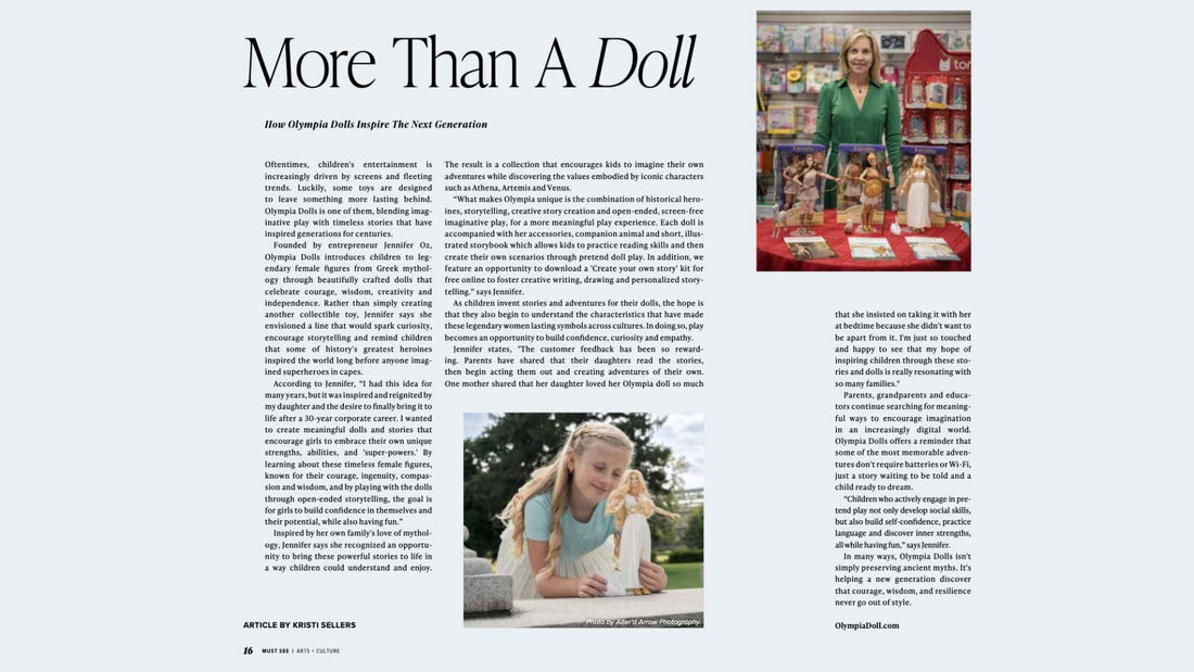 More Than A Doll magazine spread in Clayton City Lifestyle Magazine