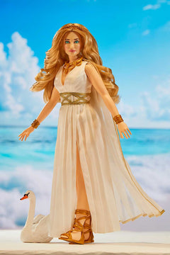 Venus doll with swan at the sea